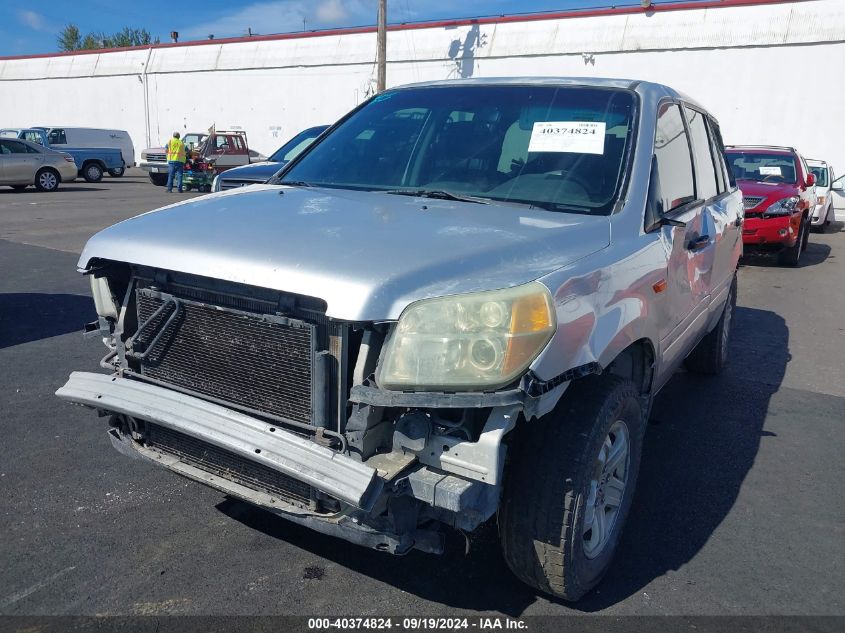 2006 Honda Pilot Lx VIN: 2HKYF18166H510112 Lot: 40374824