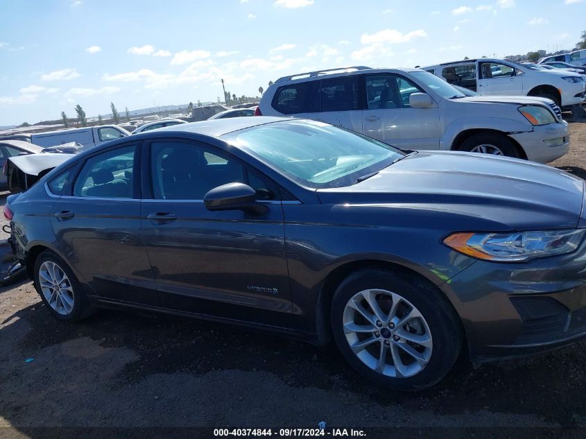 2019 Ford Fusion Hybrid Se VIN: 3FA6P0LU0KR120040 Lot: 40374844