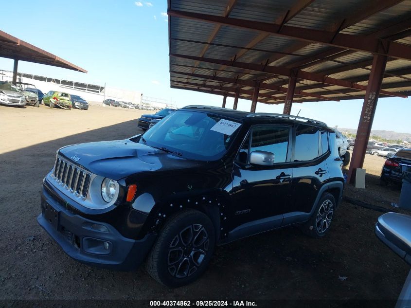 2016 Jeep Renegade Limited VIN: ZACCJADT9GPC91445 Lot: 40374862