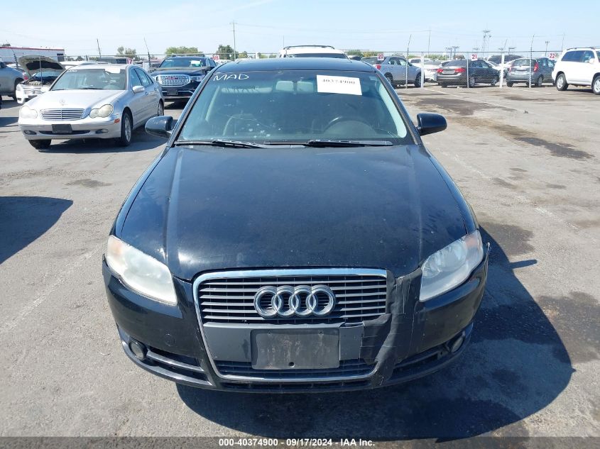 2006 Audi A4 2.0T VIN: WAUAF78E46A143738 Lot: 40374900