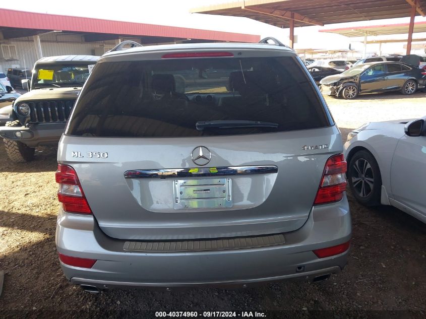 2009 Mercedes-Benz Ml 350 4Matic VIN: 4JGBB86E59A476865 Lot: 40374960