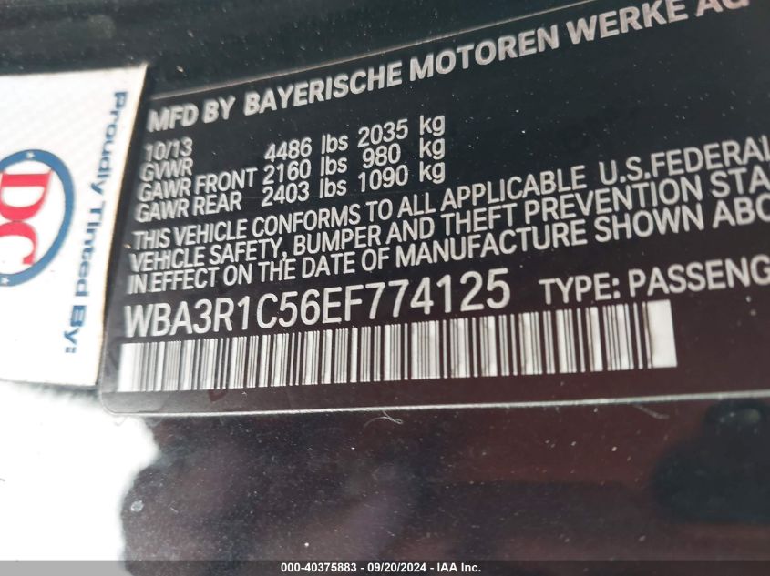 WBA3R1C56EF774125 2014 BMW 435I