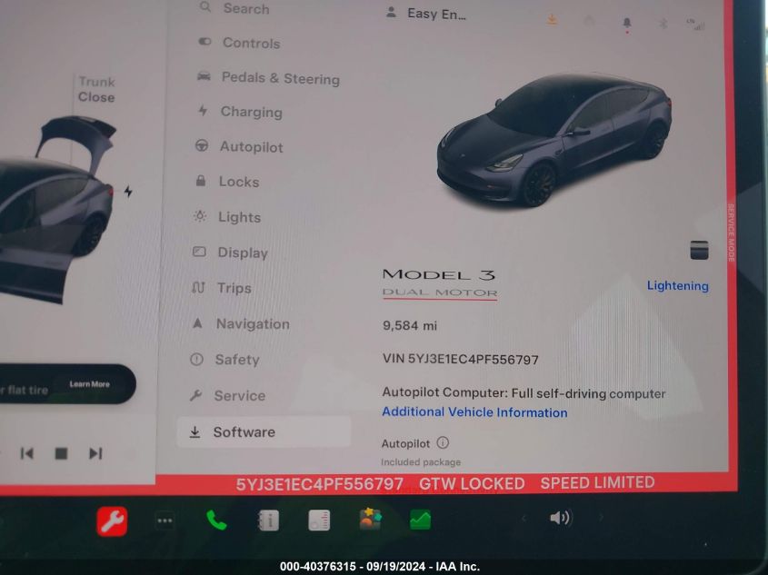 2023 Tesla Model 3 Performance Dual Motor All-Wheel Drive VIN: 5YJ3E1EC4PF556797 Lot: 40376315