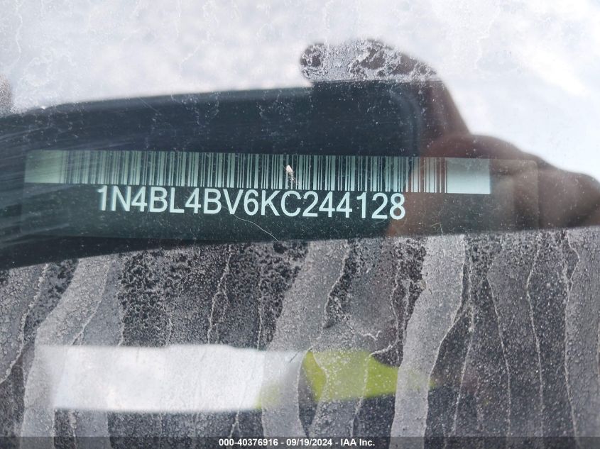 2019 Nissan Altima 2.5 S VIN: 1N4BL4BV6KC244128 Lot: 40376916