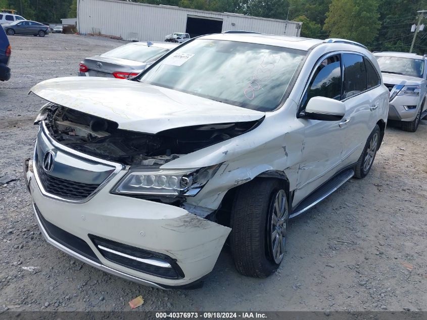 2015 Acura Mdx Advance Pkg W/Entertainment Pkg VIN: 5FRYD3H80FB008353 Lot: 40376973