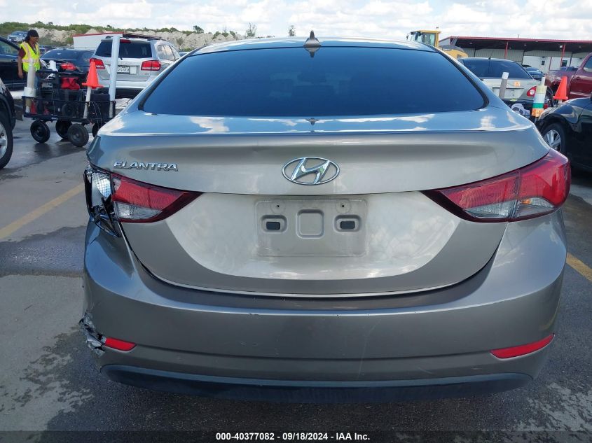 2016 Hyundai Elantra Se VIN: 5NPDH4AE6GH753119 Lot: 40377082