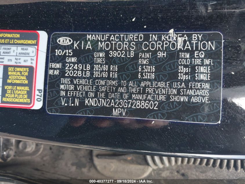 KNDJN2A23G7288602 2016 Kia Soul