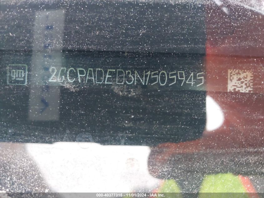 2022 Chevrolet Silverado 1500 2Wd Short Bed Custom VIN: 3GCPABEK1NG525945 Lot: 40377315