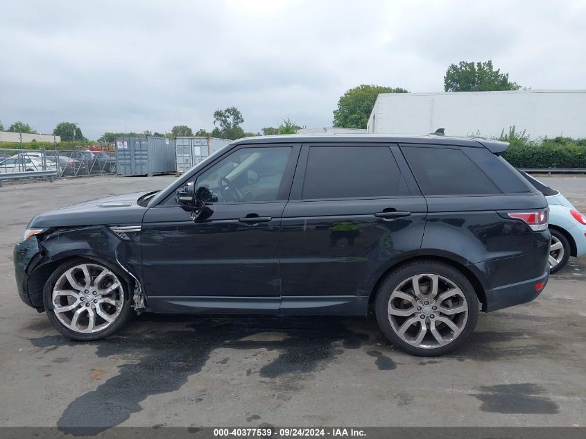 2016 Land Rover Range Rover Sport 3.0L V6 Supercharged Hse VIN: SALWR2VFXGA579004 Lot: 40377539