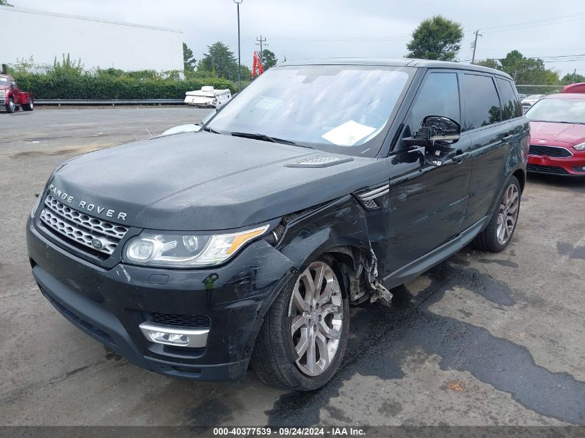 2016 Land Rover Range Rover Sport 3.0L V6 Supercharged Hse VIN: SALWR2VFXGA579004 Lot: 40377539