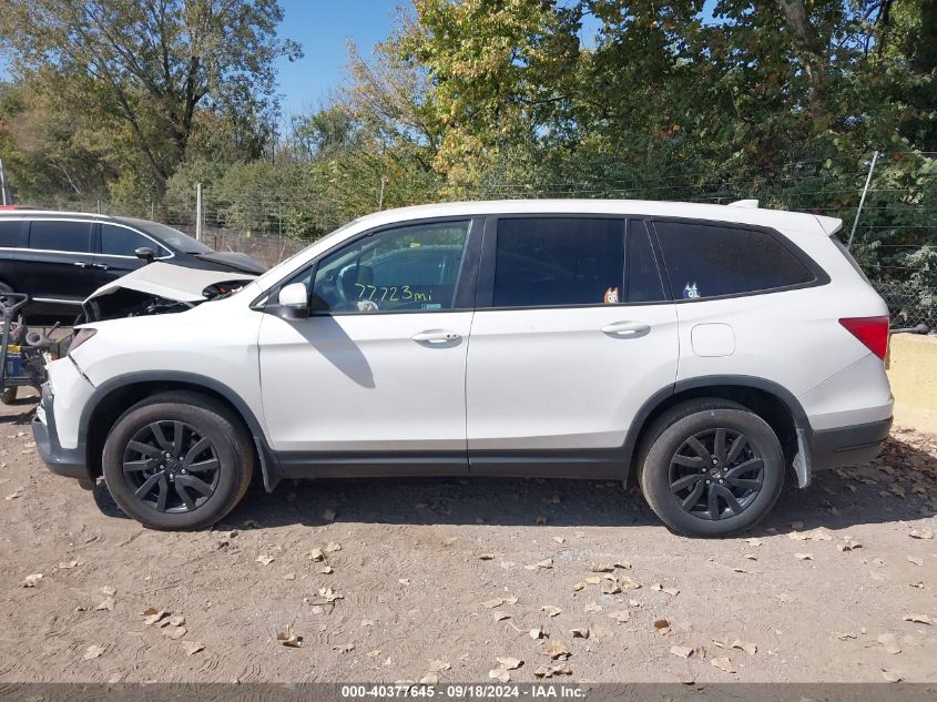 2019 Honda Pilot Ex VIN: 5FNYF6H32KB077153 Lot: 40377645