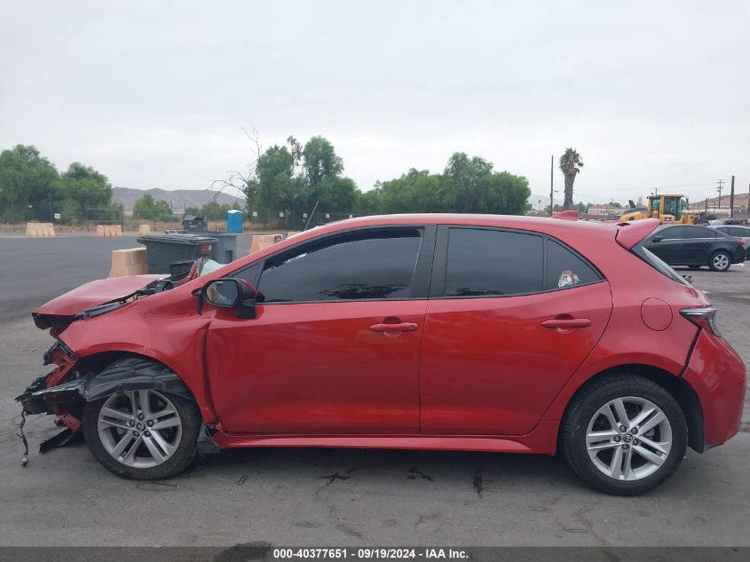 2019 Toyota Corolla Se VIN: 0JTNK4RBE1K302136 Lot: 40377651