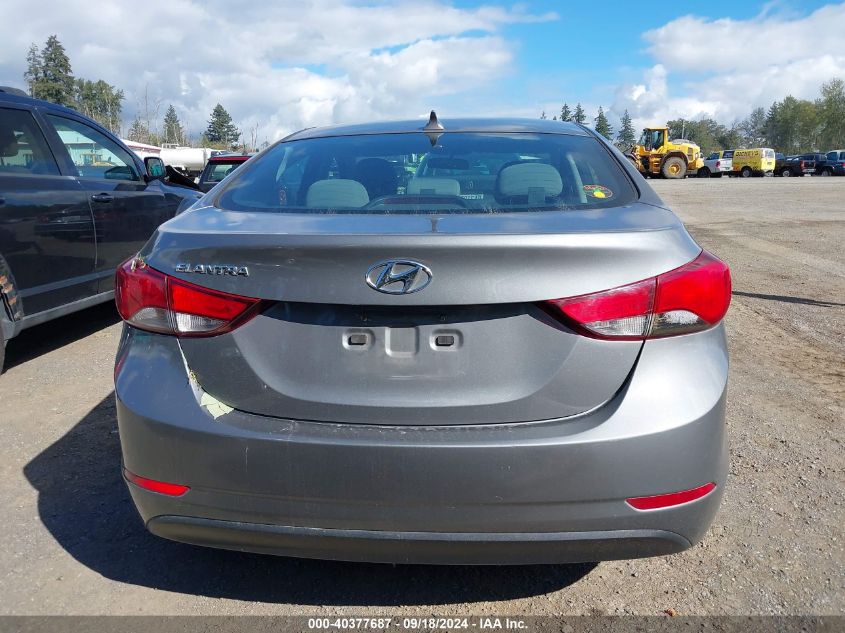 2014 Hyundai Elantra Se VIN: 5NPDH4AE4EH501480 Lot: 40377687