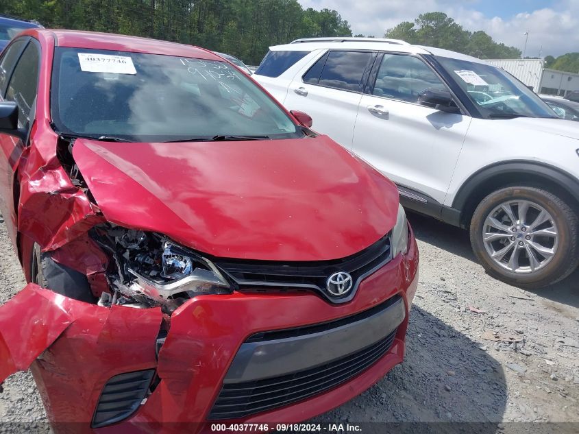 2016 Toyota Corolla Le VIN: 2T1BURHE6GC621552 Lot: 40377746