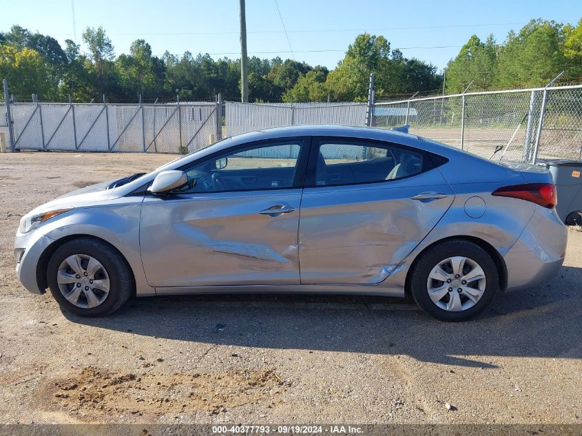 2016 Hyundai Elantra Se VIN: 5NPDH4AE3GH704203 Lot: 40377793