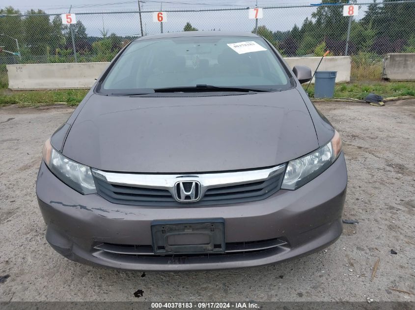 2012 Honda Civic Lx VIN: 2HGFB2F59CH598741 Lot: 40378183