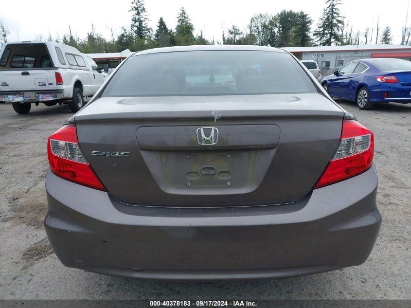 2012 Honda Civic Lx VIN: 2HGFB2F59CH598741 Lot: 40378183