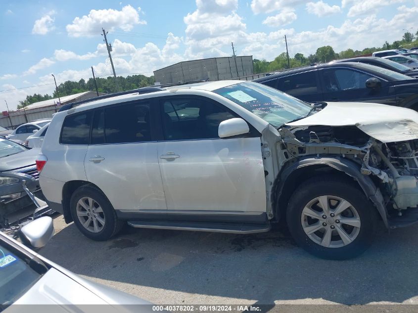 2013 Toyota Highlander Se V6 VIN: 5TDZK3EHXDS125236 Lot: 40378202