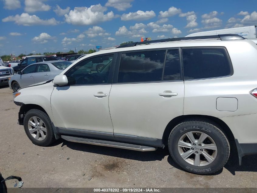 2013 Toyota Highlander Se V6 VIN: 5TDZK3EHXDS125236 Lot: 40378202