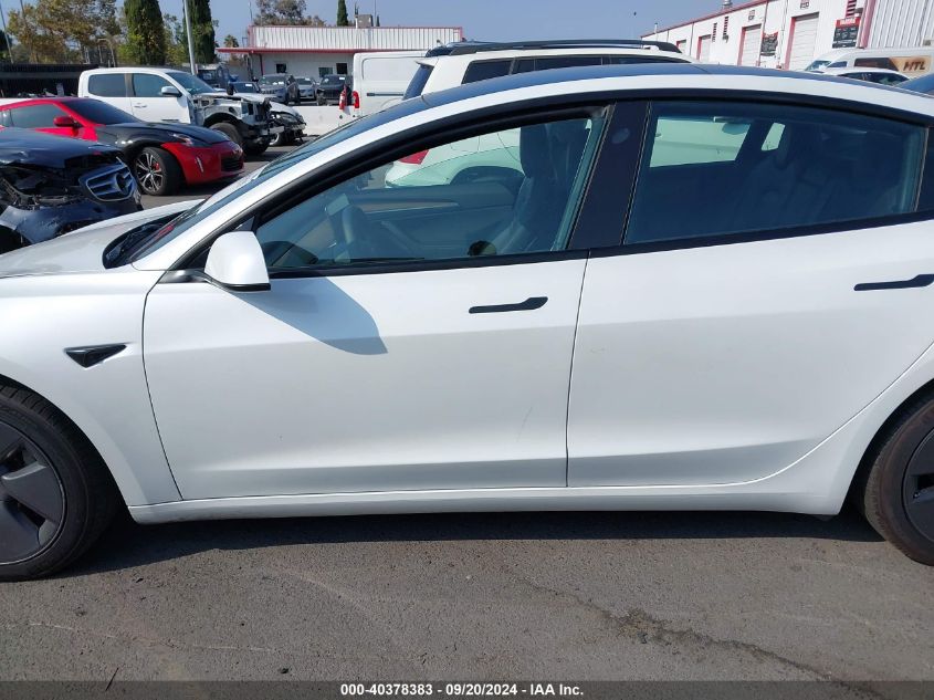 2022 Tesla Model 3 VIN: 5YJ3E1EA7NF118626 Lot: 40378383