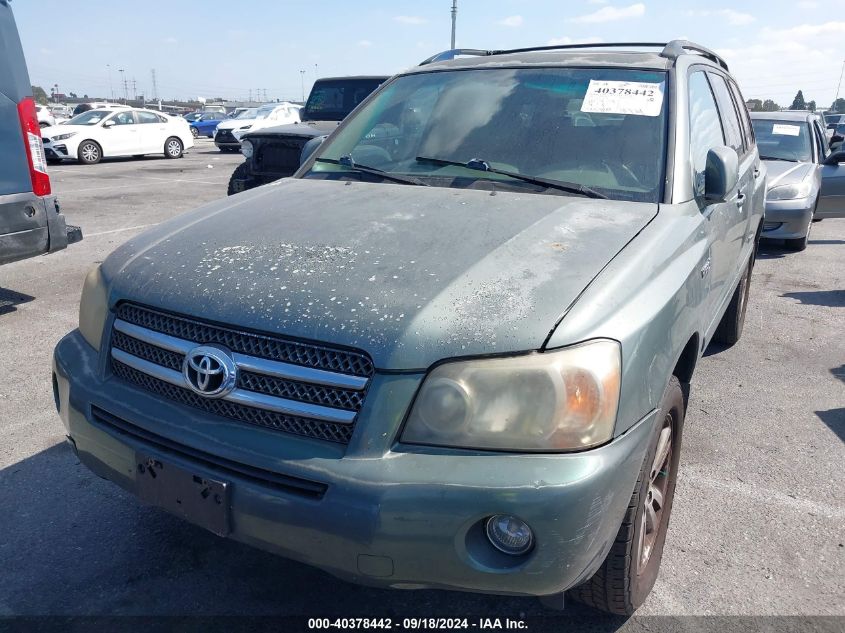 2007 Toyota Highlander Hybrid Limited V6 VIN: JTEEW21A570037588 Lot: 40378442