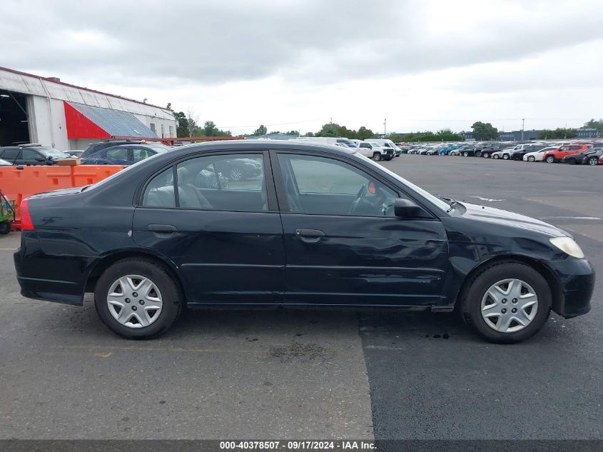 2005 Honda Civic Vp VIN: 2HGES16335H537263 Lot: 40378507