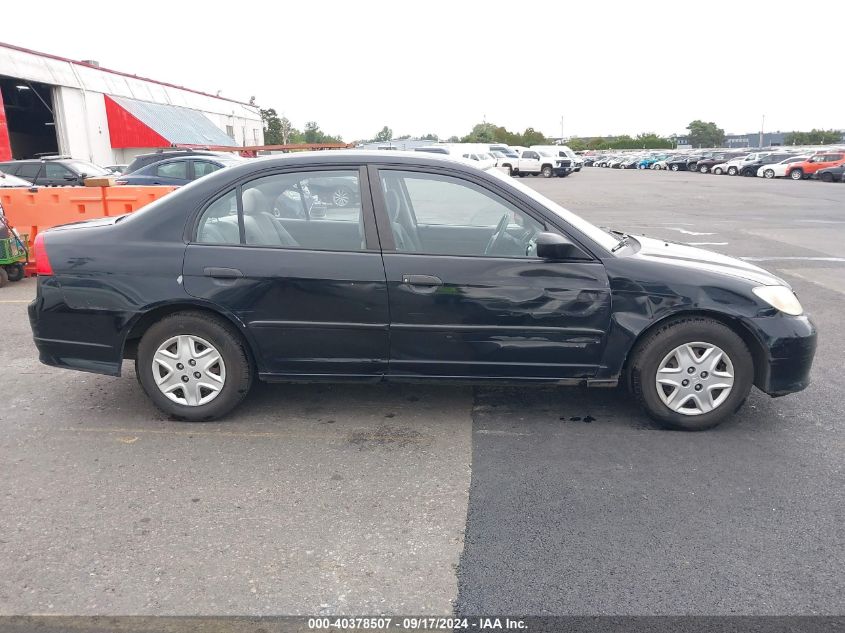 2005 Honda Civic Vp VIN: 2HGES16335H537263 Lot: 40378507