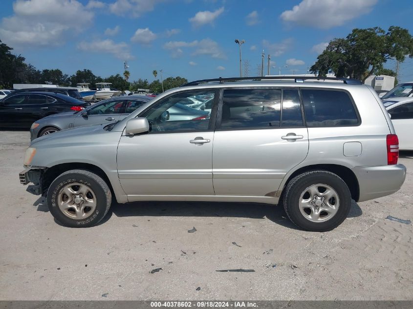 2003 Toyota Highlander Limited VIN: JTEGF21A630116156 Lot: 40378602