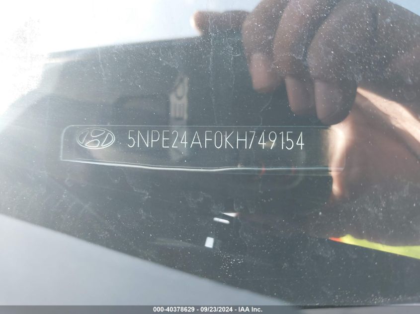 5NPE24AF0KH749154 2019 Hyundai Sonata Se