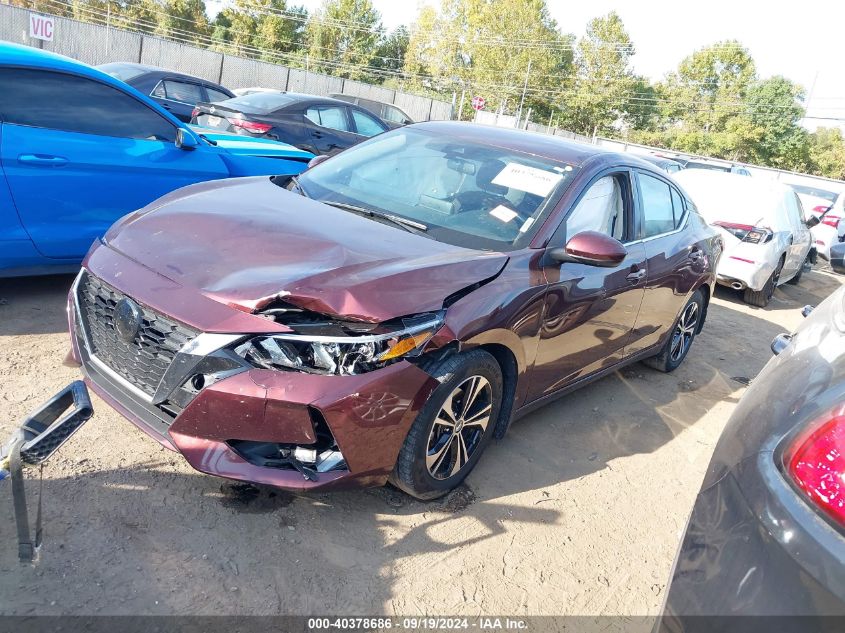 2022 Nissan Sentra Sv Xtronic Cvt VIN: 3N1AB8CV2NY309781 Lot: 40378686