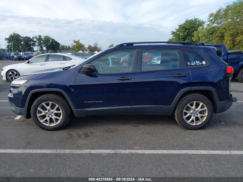 2016 Jeep Cherokee Sport VIN: 1C4PJMAB7GW121215 Lot: 40378955