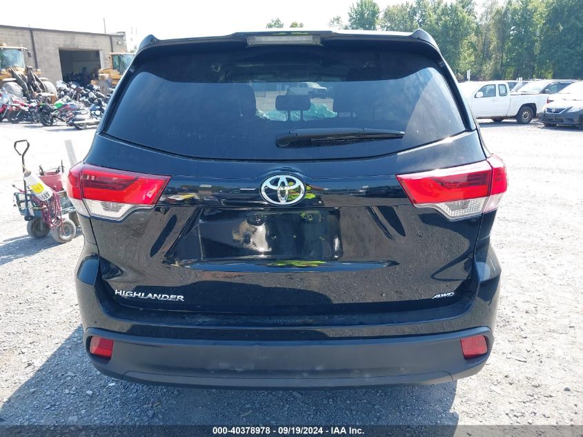 2019 Toyota Highlander Le VIN: 5TDBZRFH3KS713152 Lot: 40378978