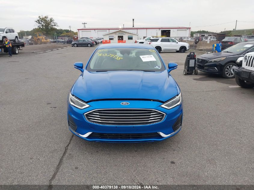 2019 Ford Fusion Hybrid Sel VIN: 3FA6P0MU9KR255872 Lot: 40379138