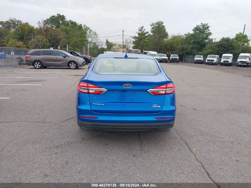 2019 Ford Fusion Hybrid Sel VIN: 3FA6P0MU9KR255872 Lot: 40379138