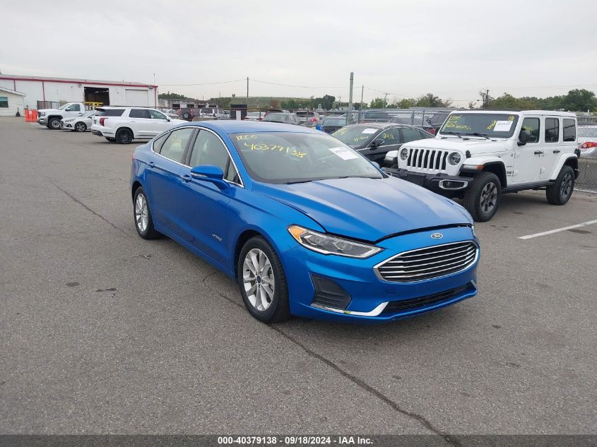 2019 Ford Fusion Hybrid Sel VIN: 3FA6P0MU9KR255872 Lot: 40379138