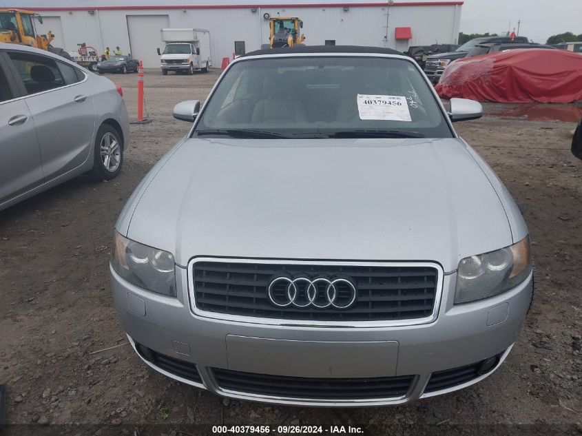 2003 Audi A4 3.0 VIN: WAUAT48HX3K025751 Lot: 40379456