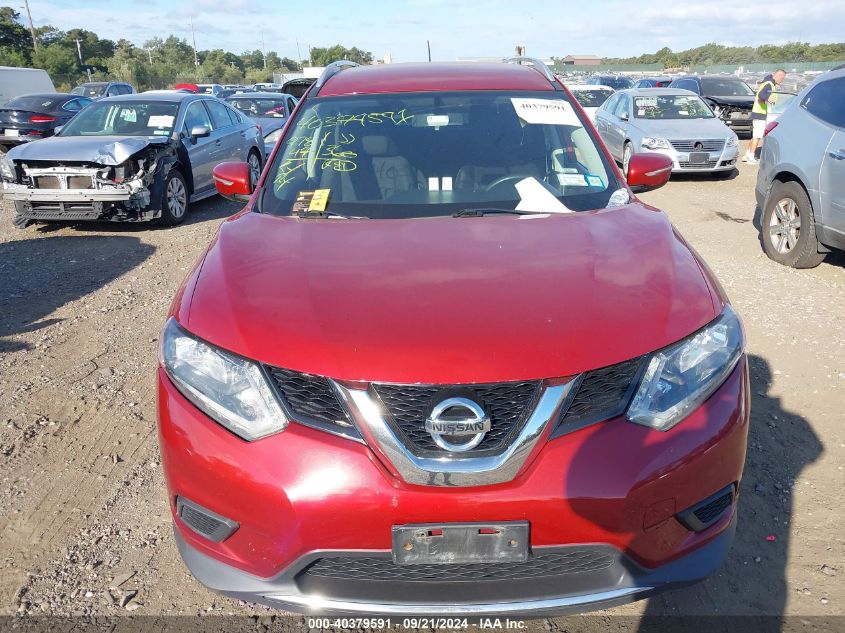 2015 Nissan Rogue Sv VIN: KNMAT2MV4FP526340 Lot: 40379591