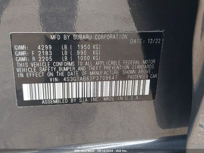 2023 SUBARU IMPREZA BASE 5-DOOR - 4S3GTAB62P3709647