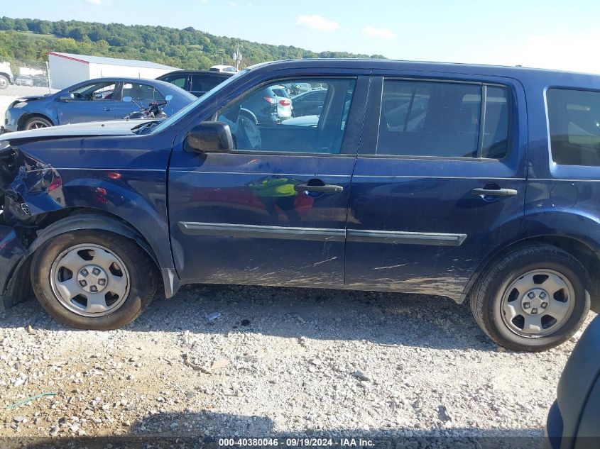 2014 Honda Pilot Lx VIN: 5FNYF4H2XEB027097 Lot: 40380046