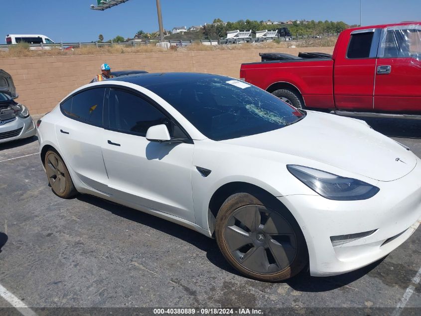 2021 Tesla Model 3 Standard Range Plus Rear-Wheel Drive VIN: 5YJ3E1EA2MF068233 Lot: 40380889