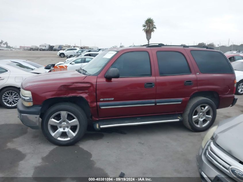 2001 Chevrolet Tahoe Ls VIN: 1GNEK13T41J313549 Lot: 40381094