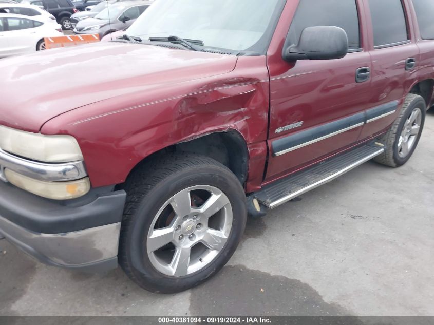 2001 Chevrolet Tahoe Ls VIN: 1GNEK13T41J313549 Lot: 40381094