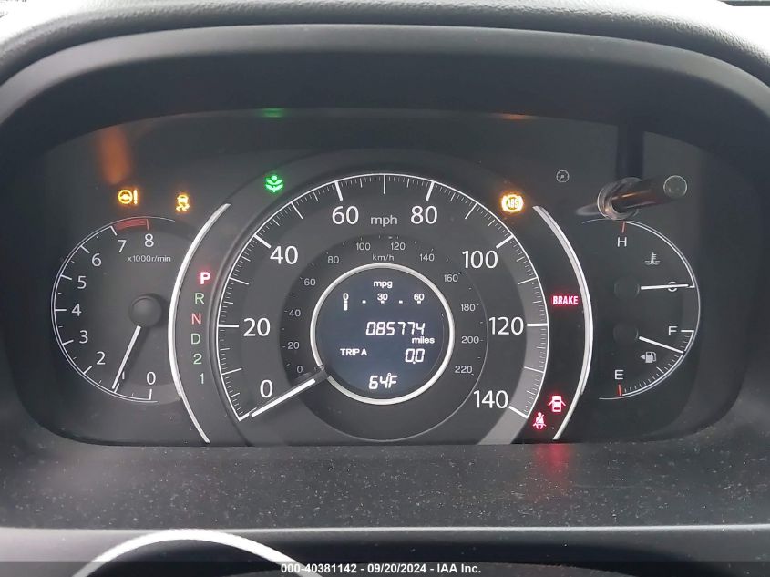 2012 Honda Cr-V Ex-L VIN: 2HKRM4H7XCH605977 Lot: 40381142