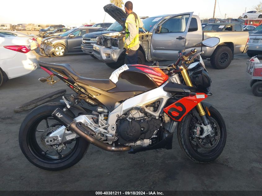 2019 Aprilia Tuono V4 1100 Rr VIN: ZD4KGU005KS001152 Lot: 40381211