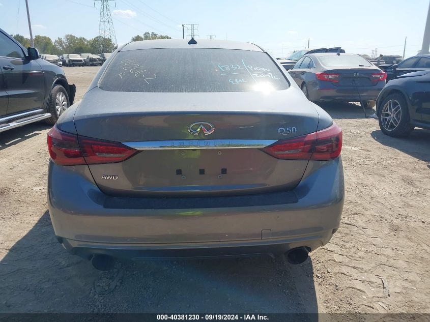 2018 Infiniti Q50 3.0T Luxe VIN: JN1EV7AR4JM442662 Lot: 40381230