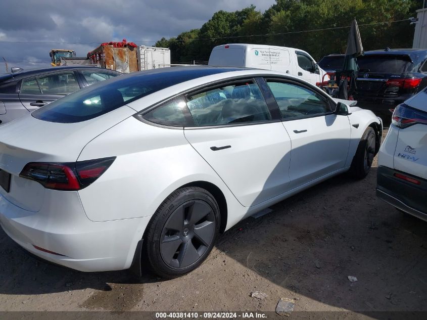 2022 Tesla Model 3 VIN: 5YJ3E1EAXNF316259 Lot: 40381410