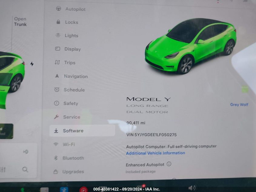 5YJYGDEE1LF050275 2020 Tesla Model Y