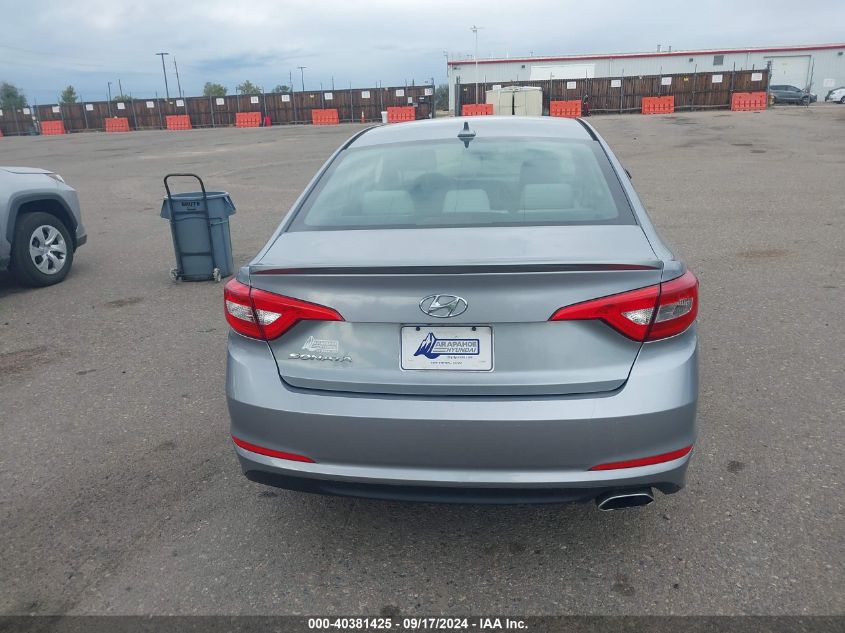 2016 Hyundai Sonata Se VIN: 5NPE24AF2GH298168 Lot: 40381425