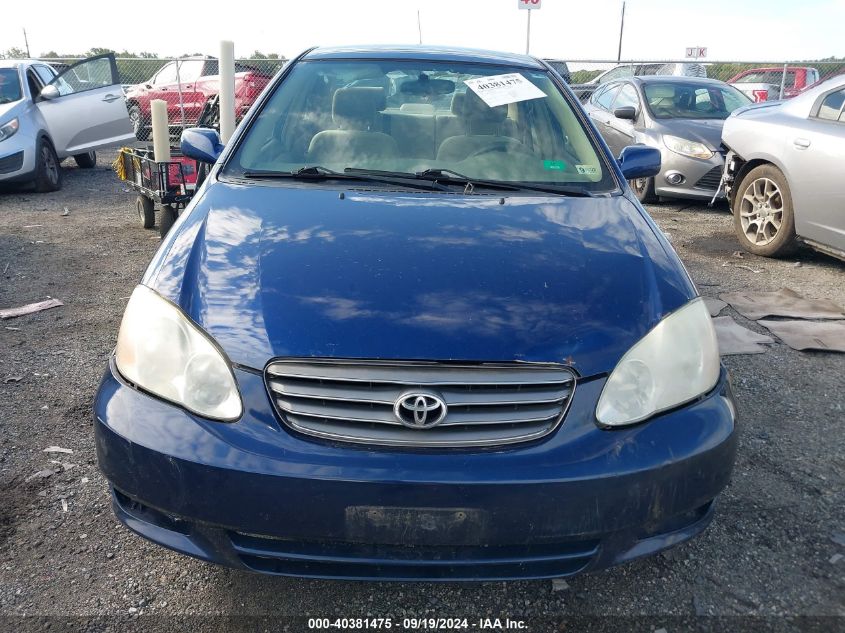 2003 Toyota Corolla Le VIN: JTDBR32E130044988 Lot: 40381475