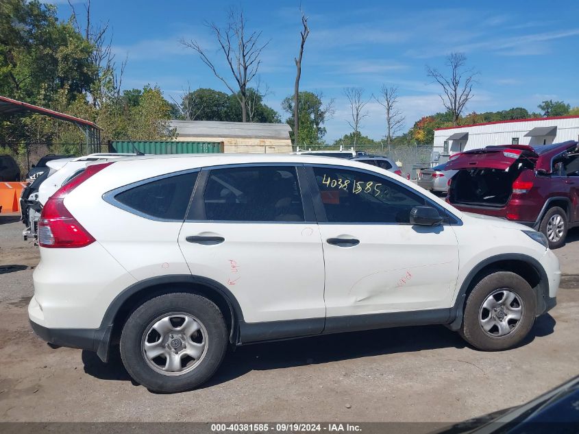 2015 Honda Cr-V Lx VIN: 5J6RM4H3XFL023854 Lot: 40381585